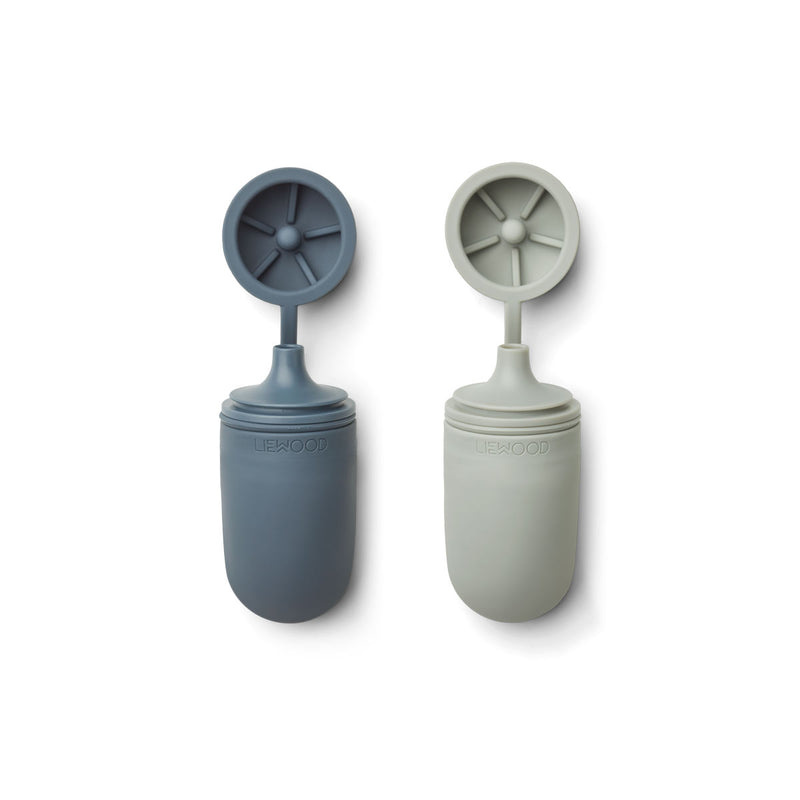 Tanya Smoothie Bottle 2-pack 9805 Whale blue/Dove blue mix