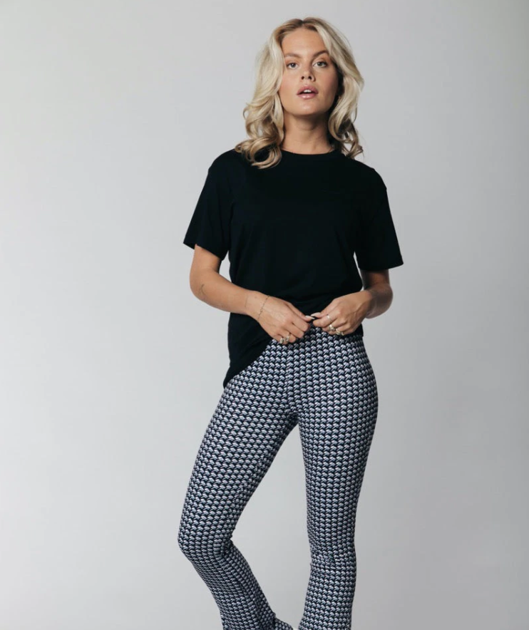 Eagle flower loose fit tee Black