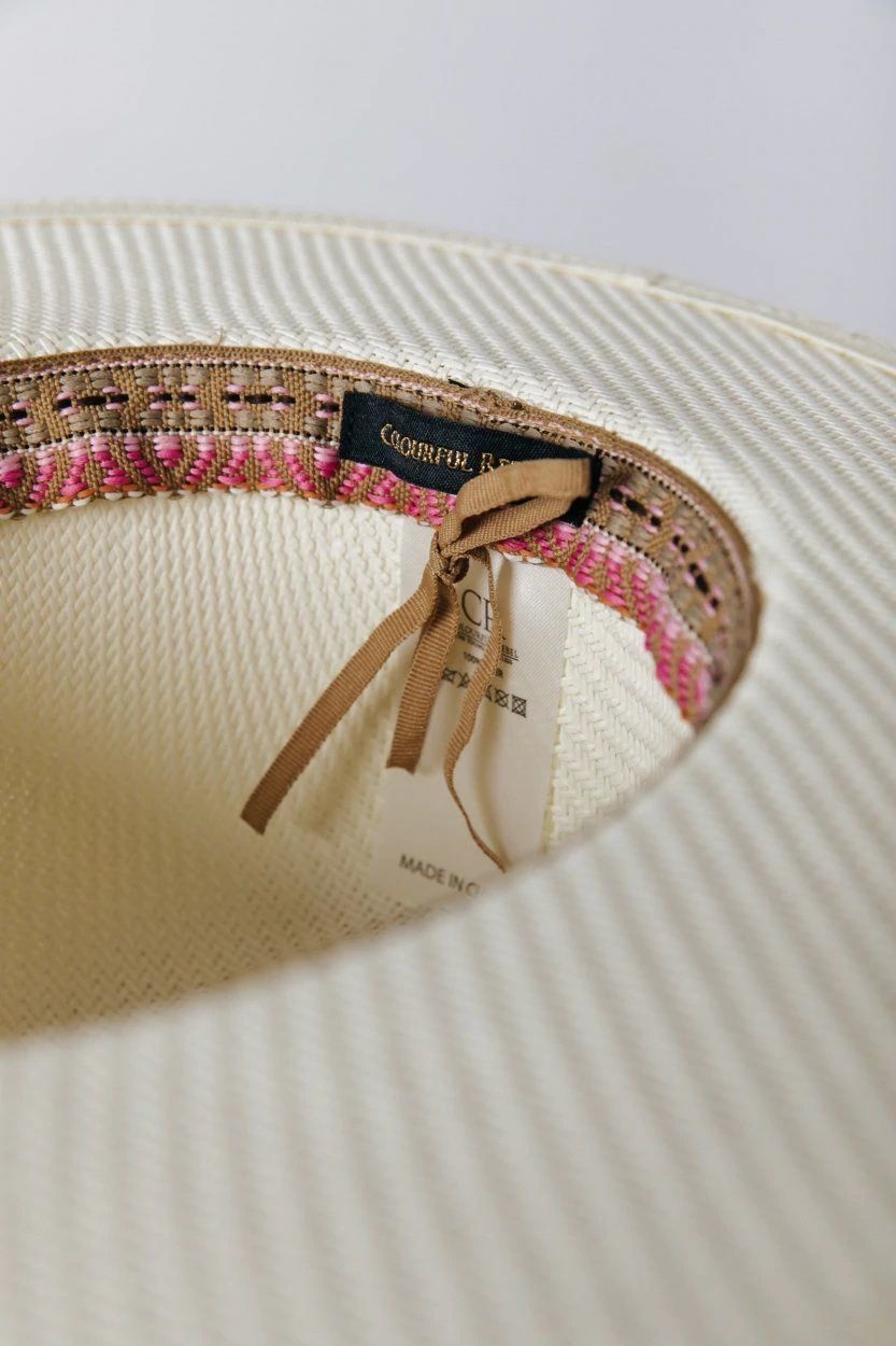 Aelys Embroidered Straw Hat Light Sand