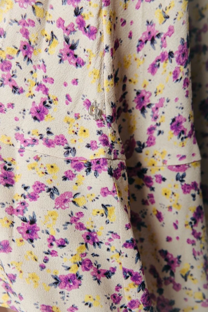 Telsi Ditzy Flower Mini Ruffle Wrap Dress Multicolor