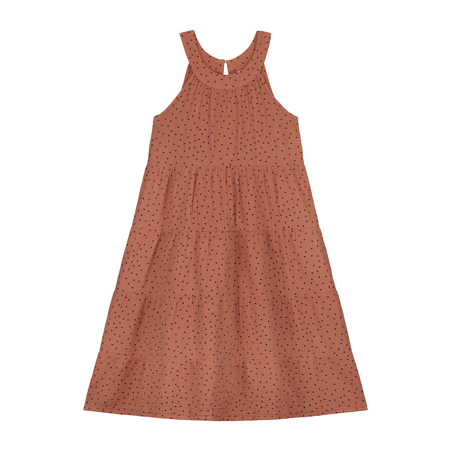 Dolly polka dress summer cinnamon