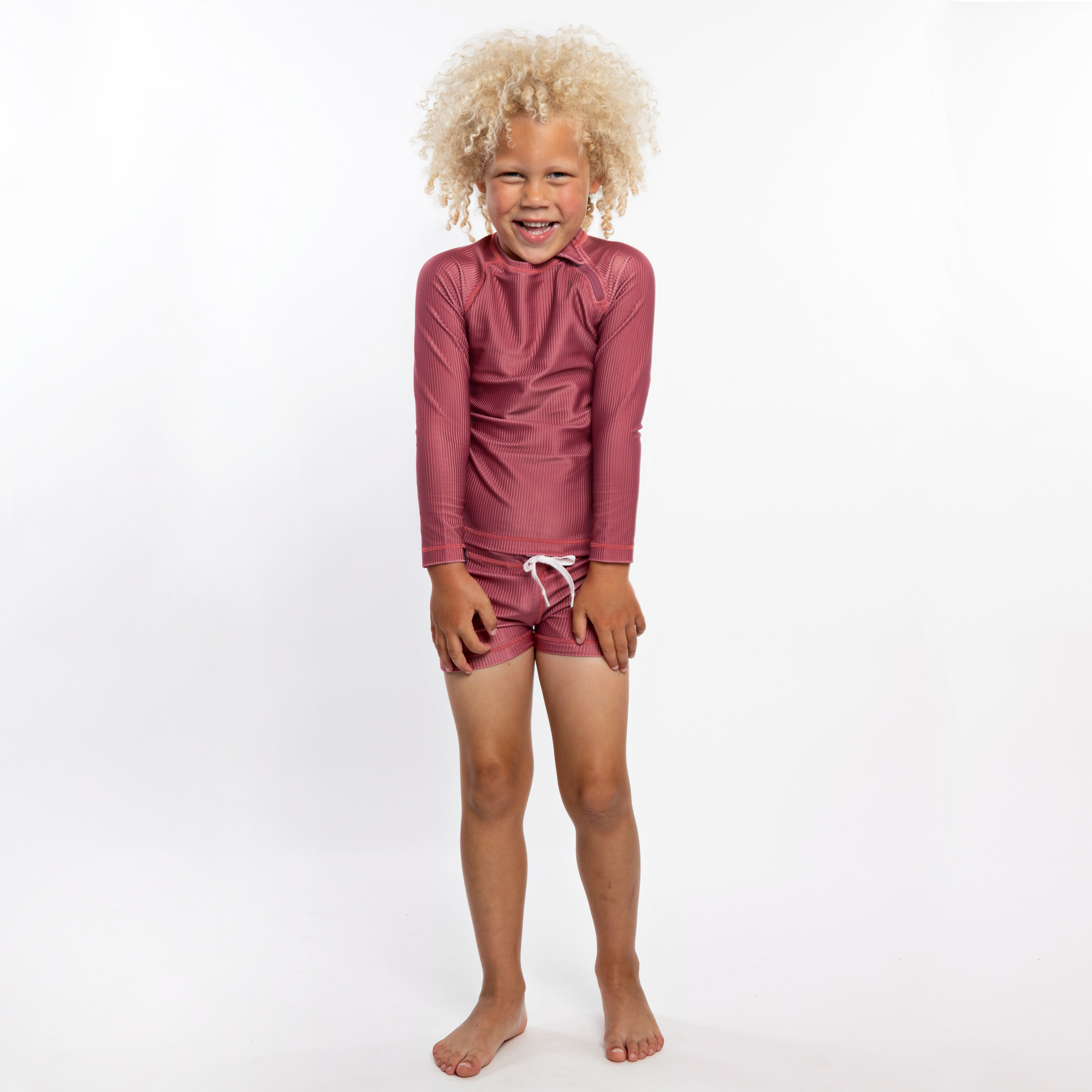 Garnet Ribbed LS Tee Garnet