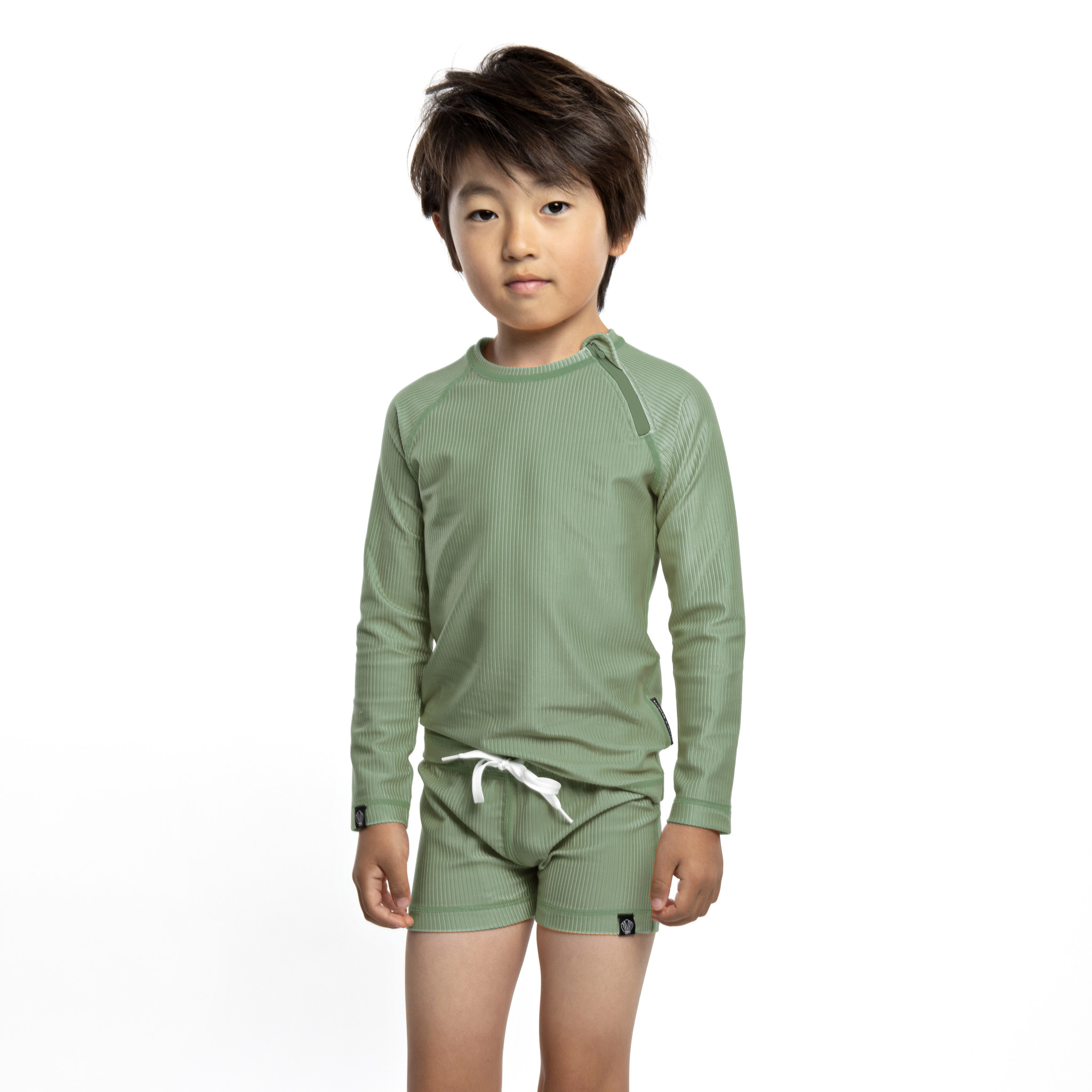 Basil Ribbed LS Tee Basil