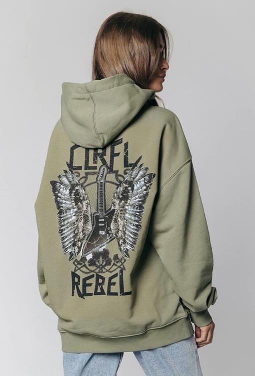 Guitar Wings Hoodie soft army