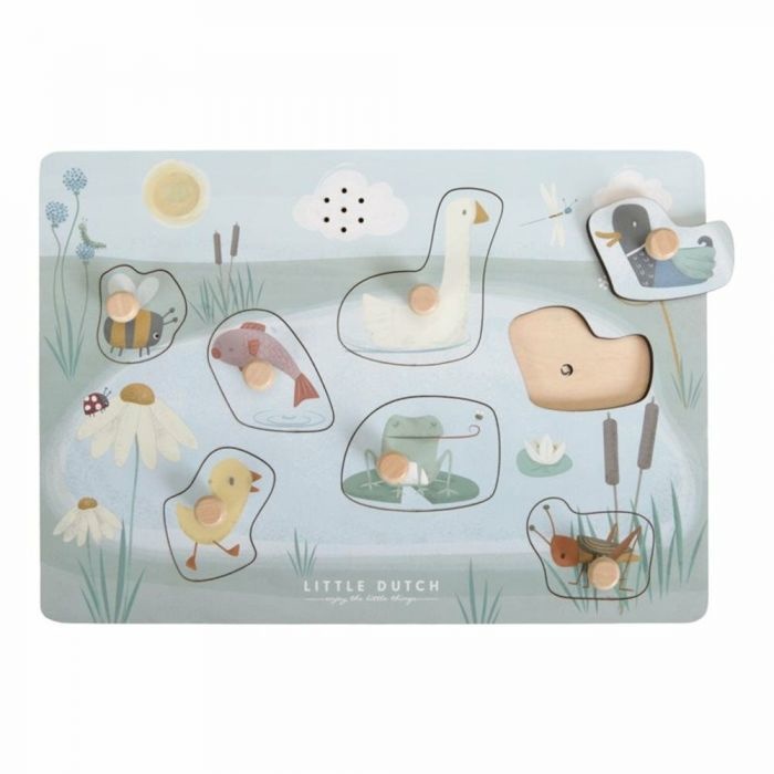 Houten geluidenpuzzel little goose