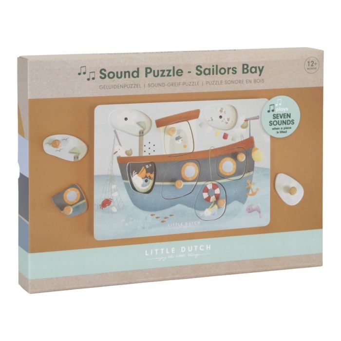Houten geluidenpuzzel sailors bay