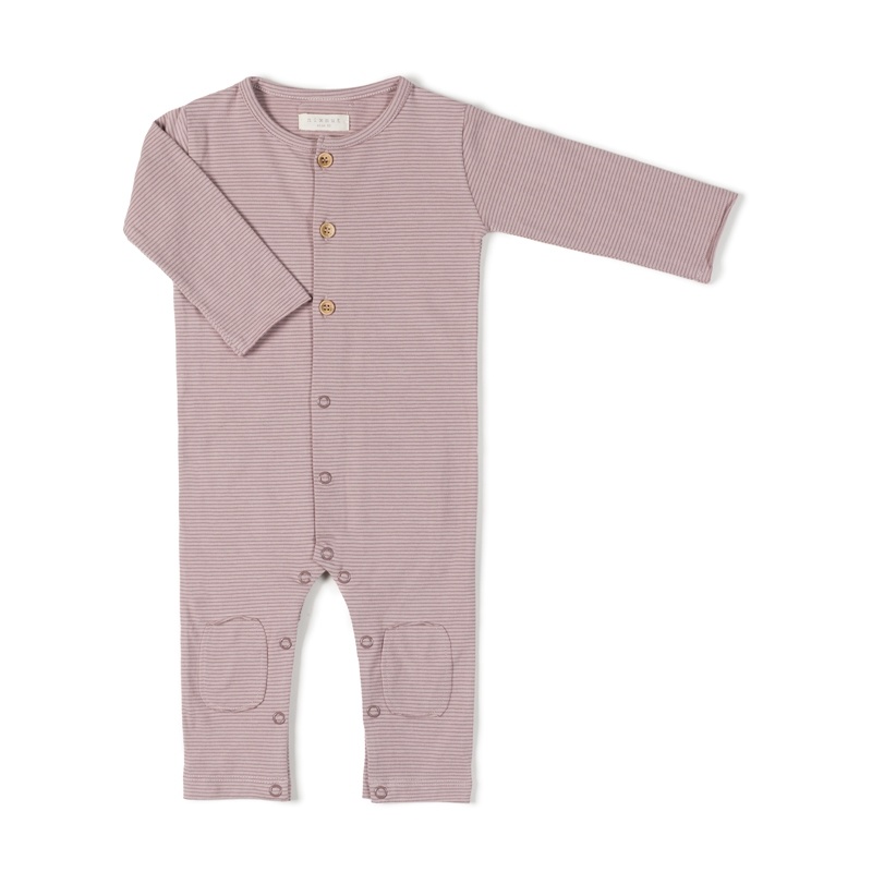 Butt Onesie Mauve Stripe