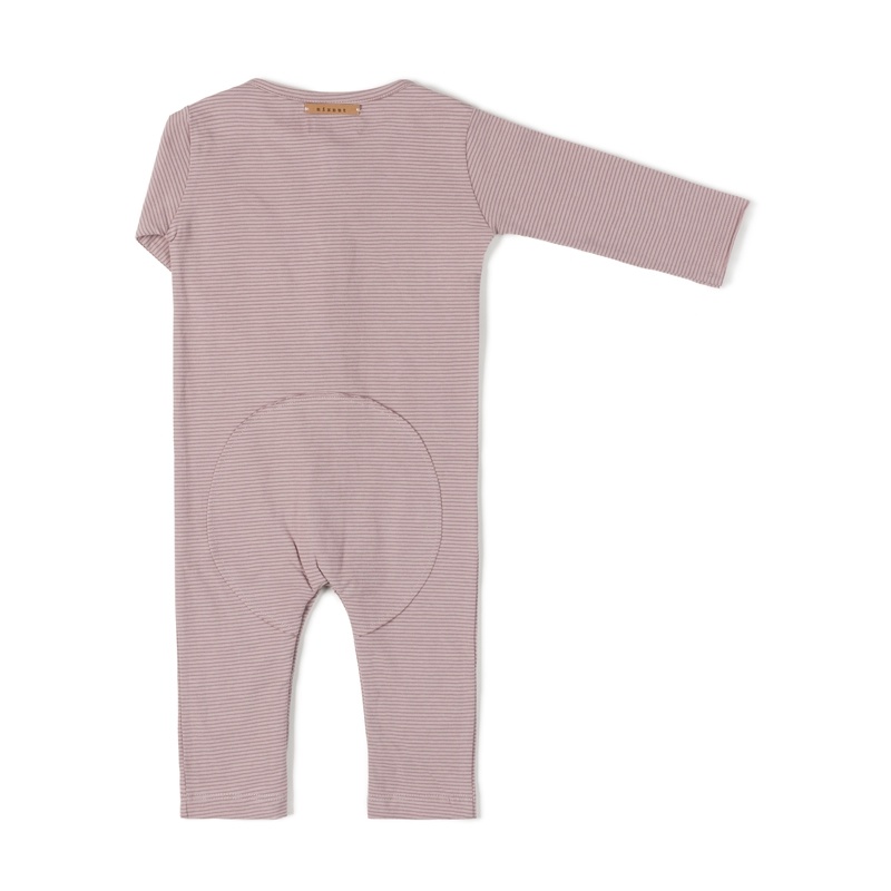 Butt Onesie Mauve Stripe