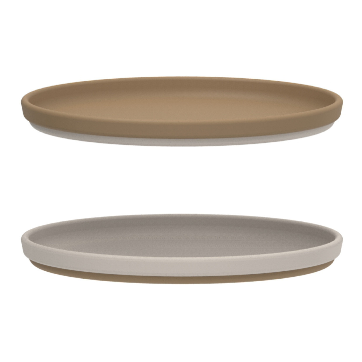 Gabriel Plate 2-pack 3076 Oat/sandy mix
