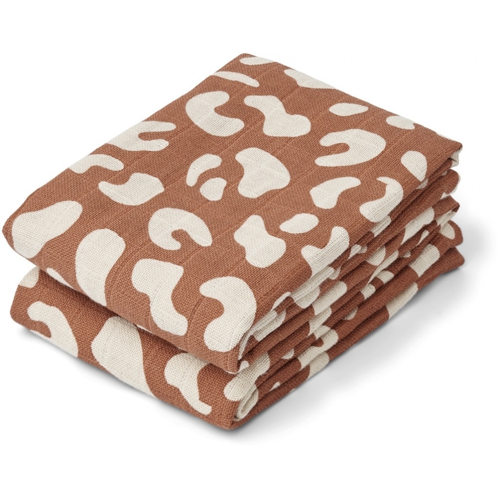 Lewis muslin cloth 2-pack 0100 Mega leo / Tuscany rose