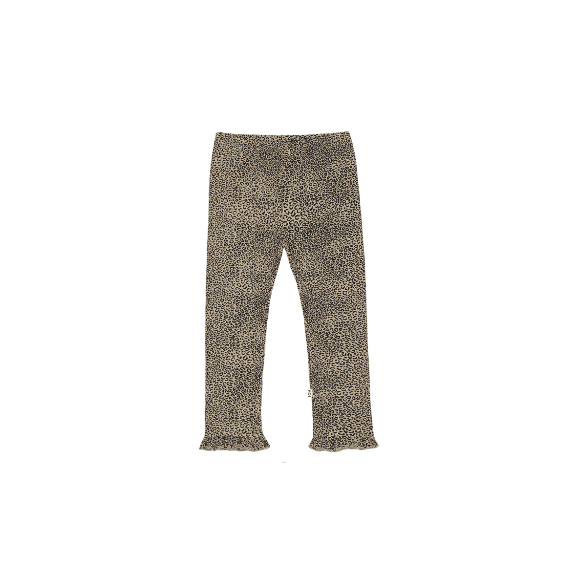 Rib Frill Leggings Charcoal Little Leopard