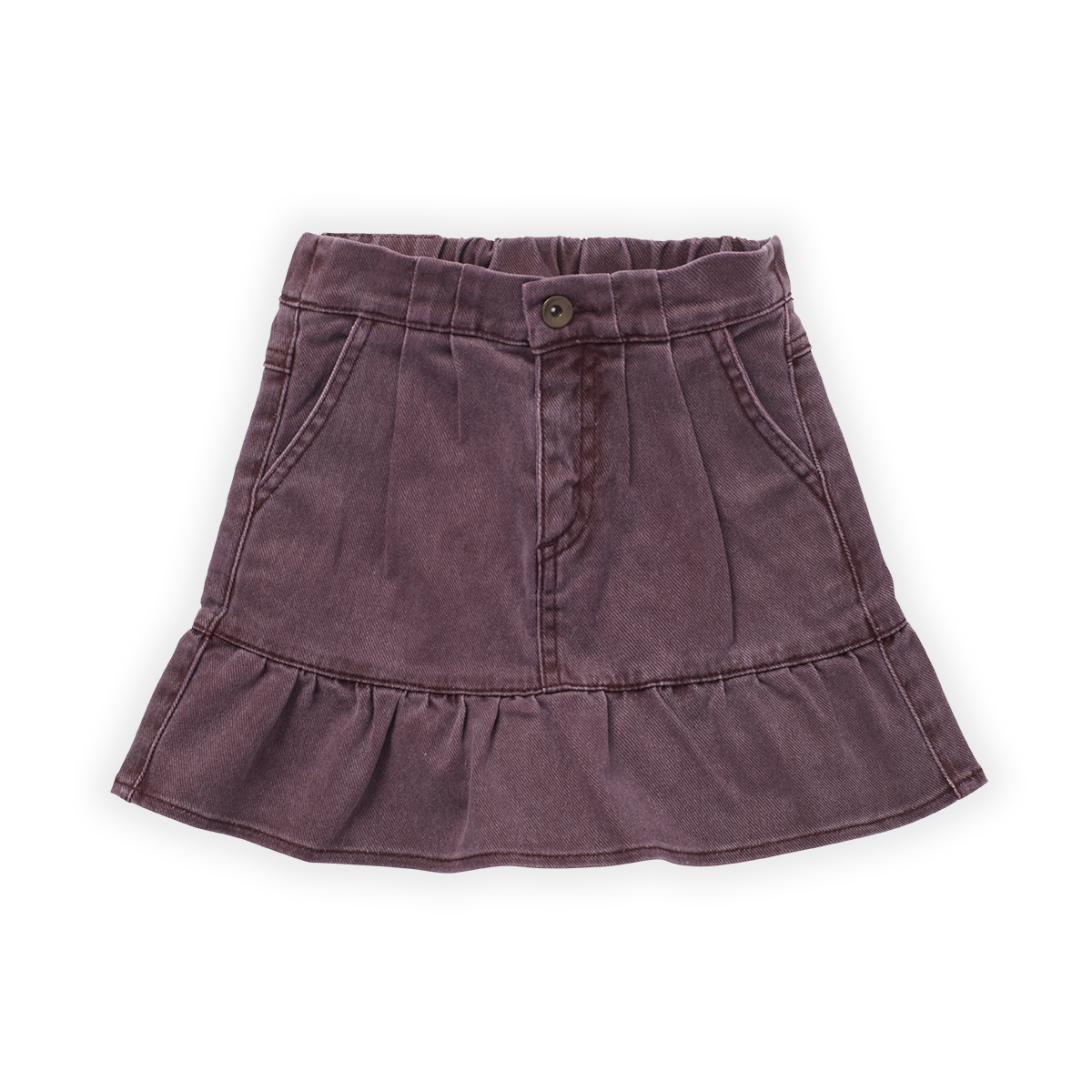 Denim skirt burgundy Burgundy