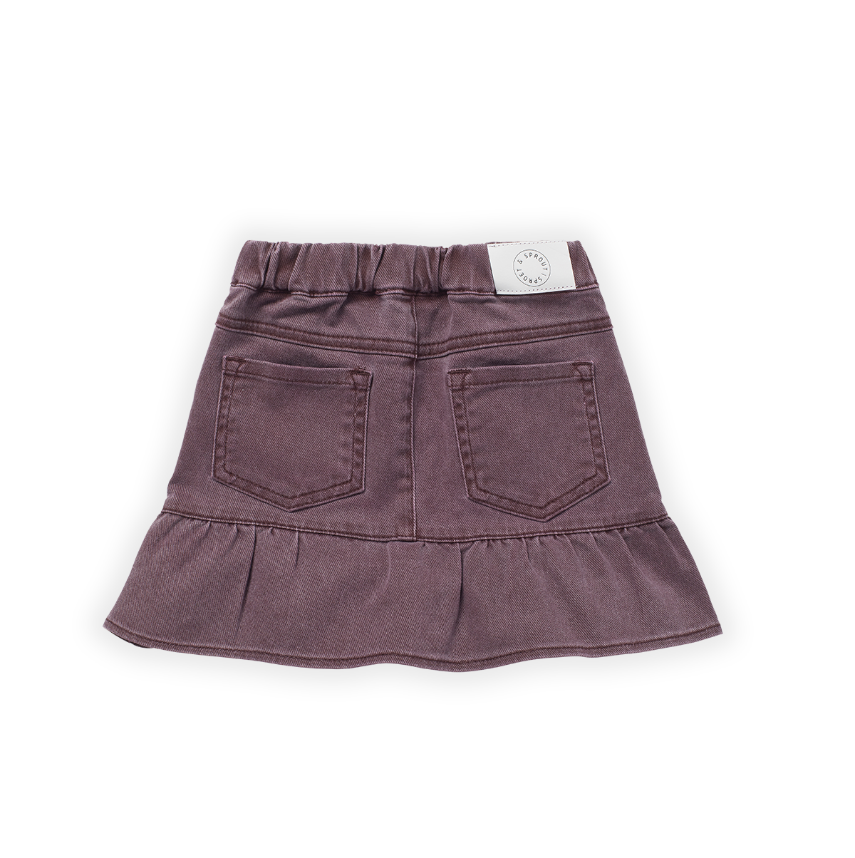 Denim skirt burgundy Burgundy