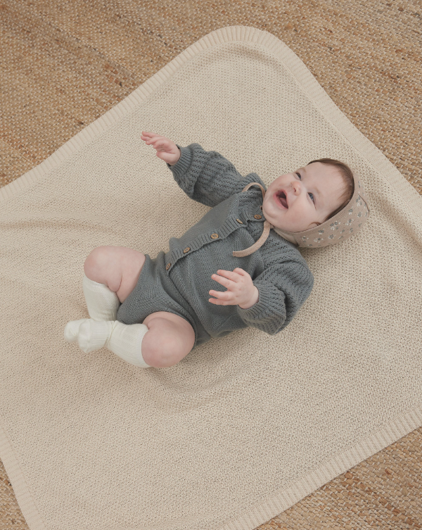 Knit Baby Blanket | Natural