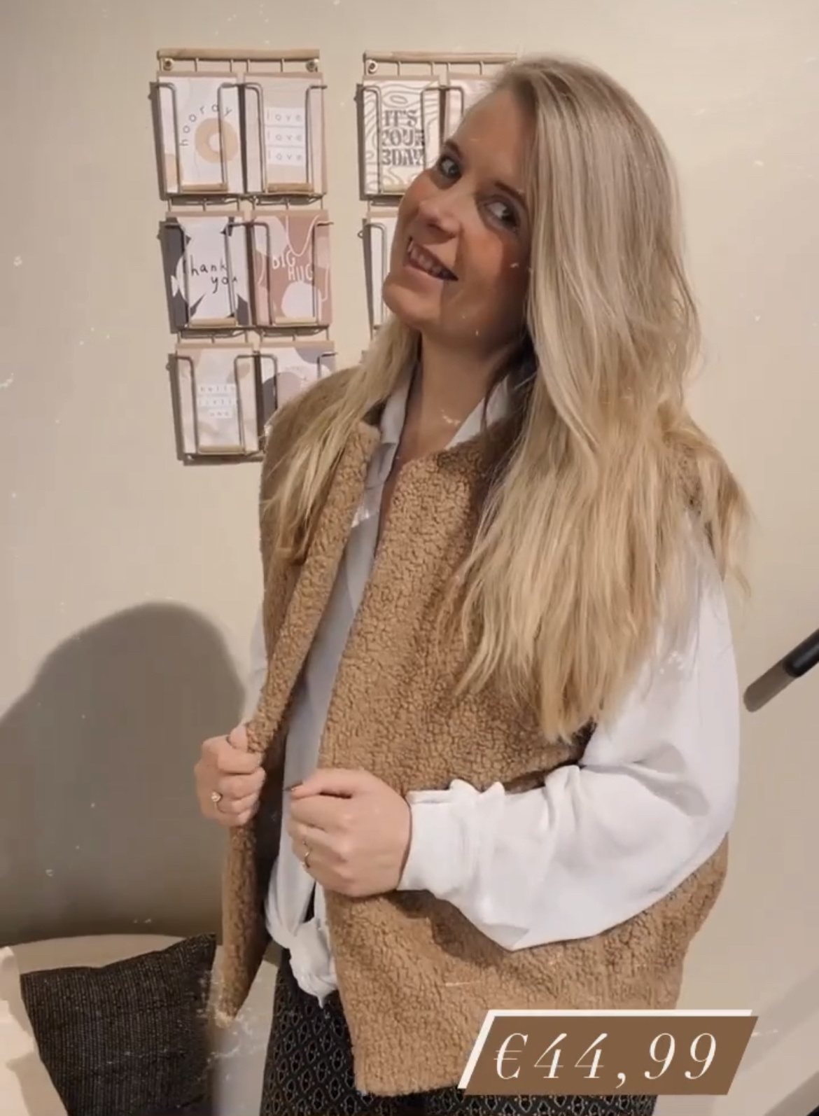 TILTIL Logan Teddy Gilet Sand OS