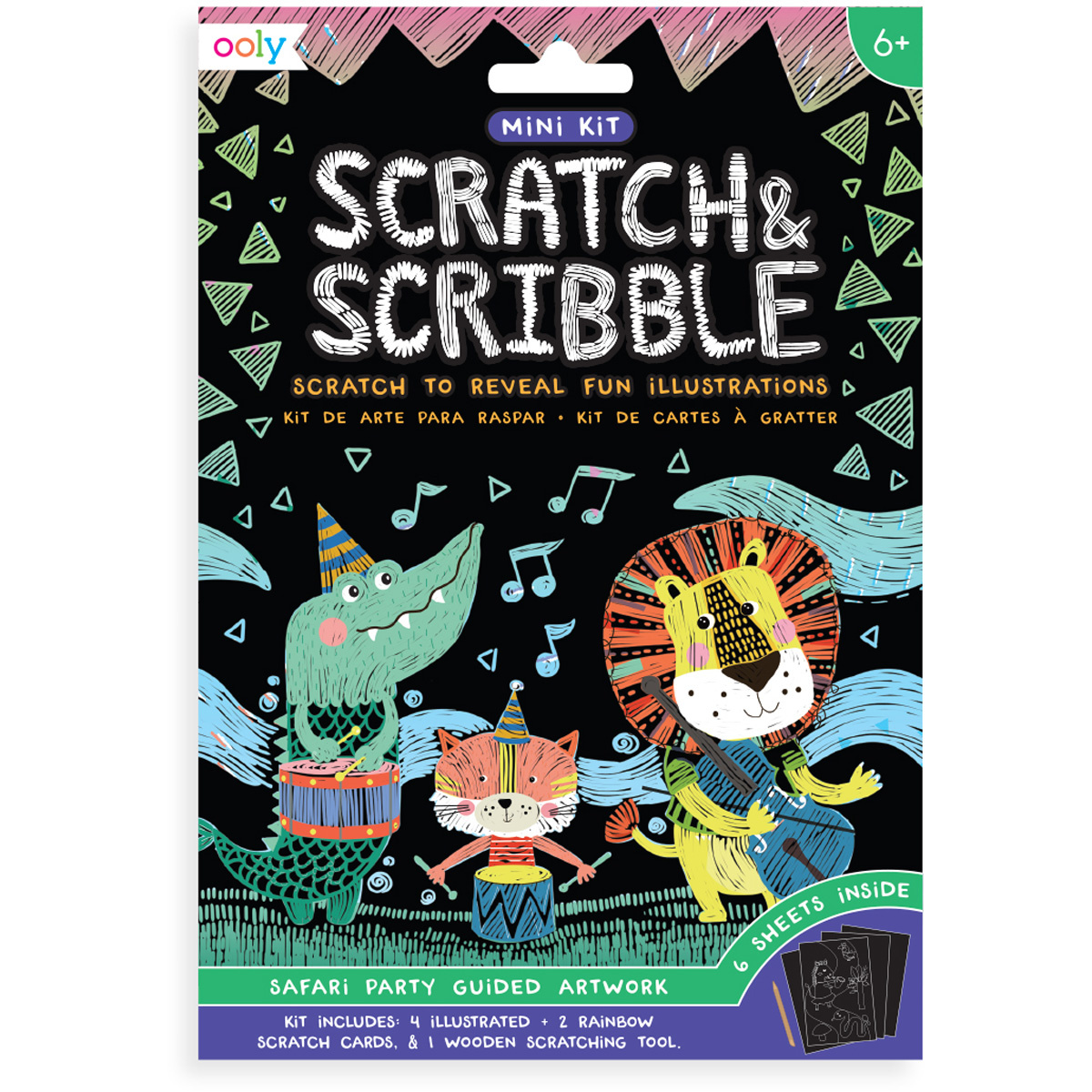 Ooly Mini Scratch & Scribble SafariParty