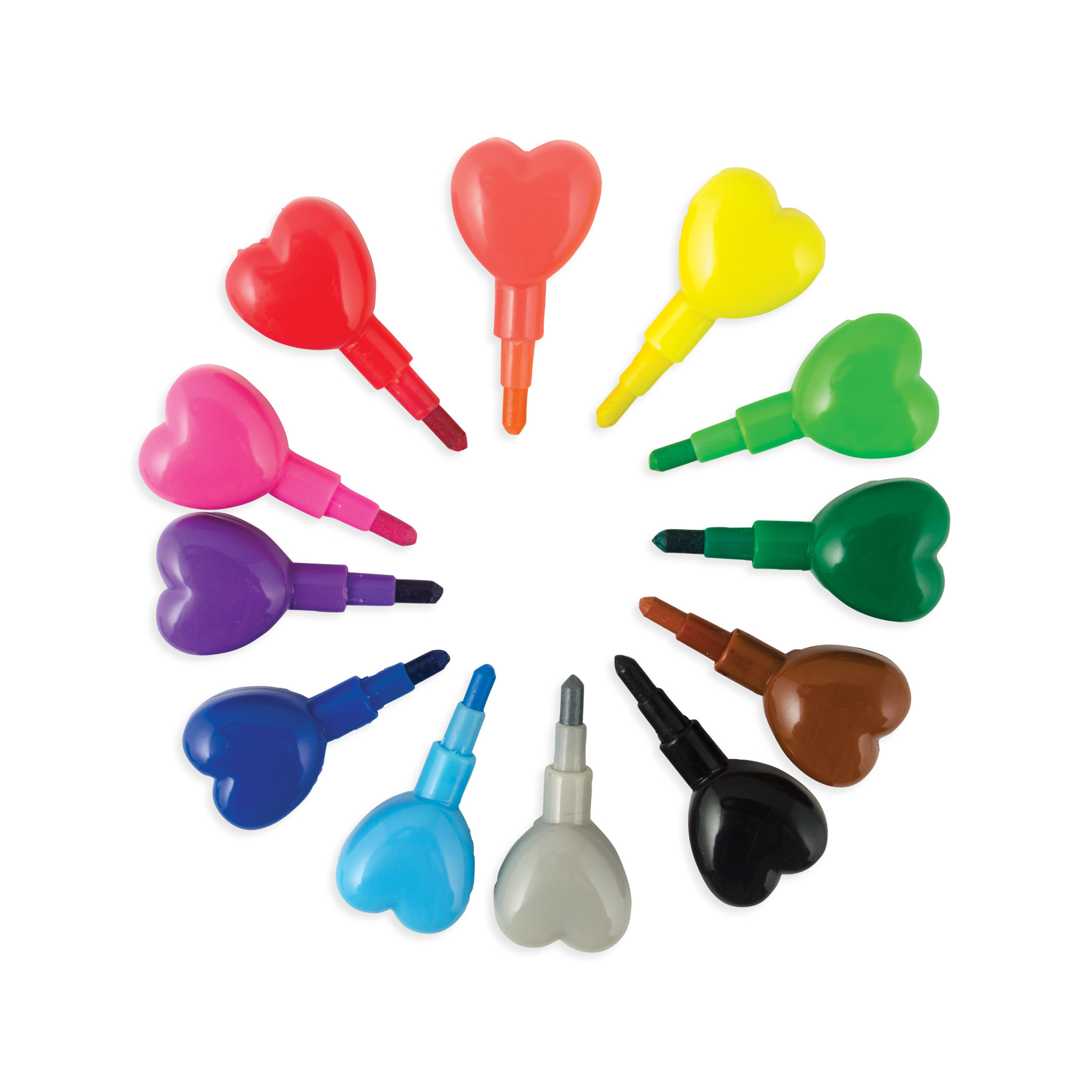 Ooly Heart to Heart Stacking Crayons Tub