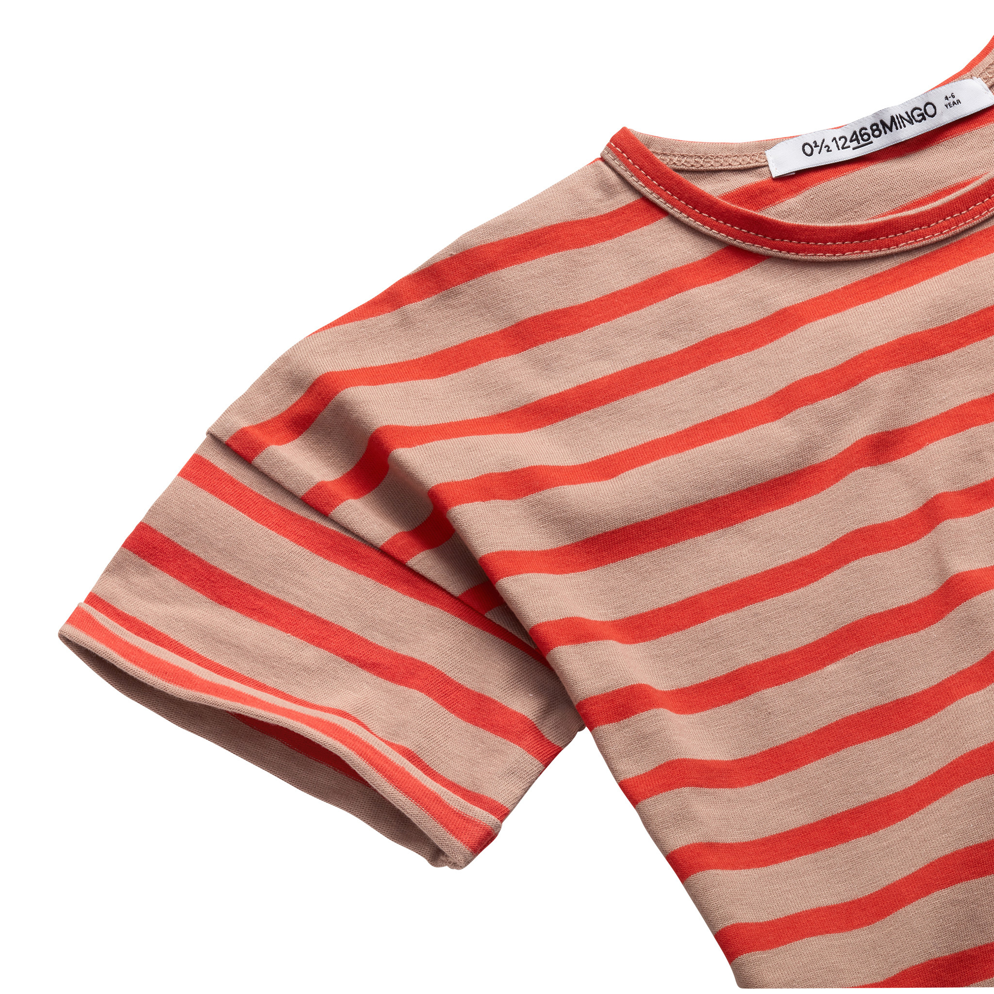 T-Shirt Dress Coral Stripe
