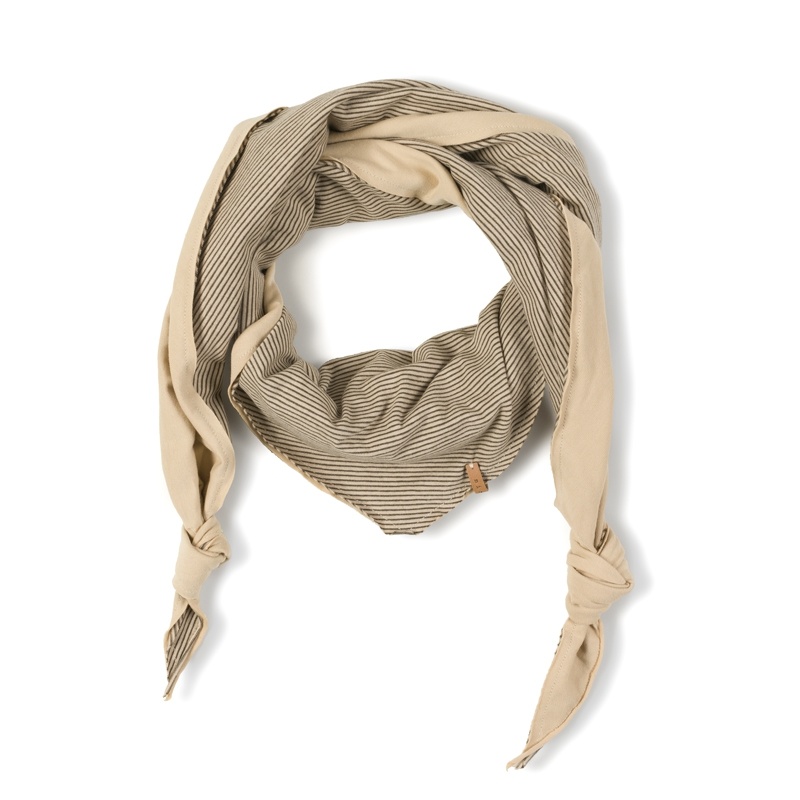 Triangle Scarf Khaki Stripe