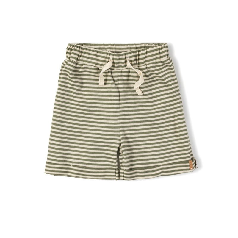 Lace Short Khaki Stripe