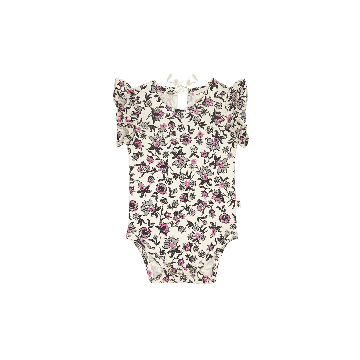 Ruffled Bodysuit Very Berry Flower