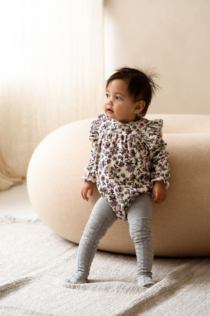 Girls Rompersuit (LS) Very Berry Flower