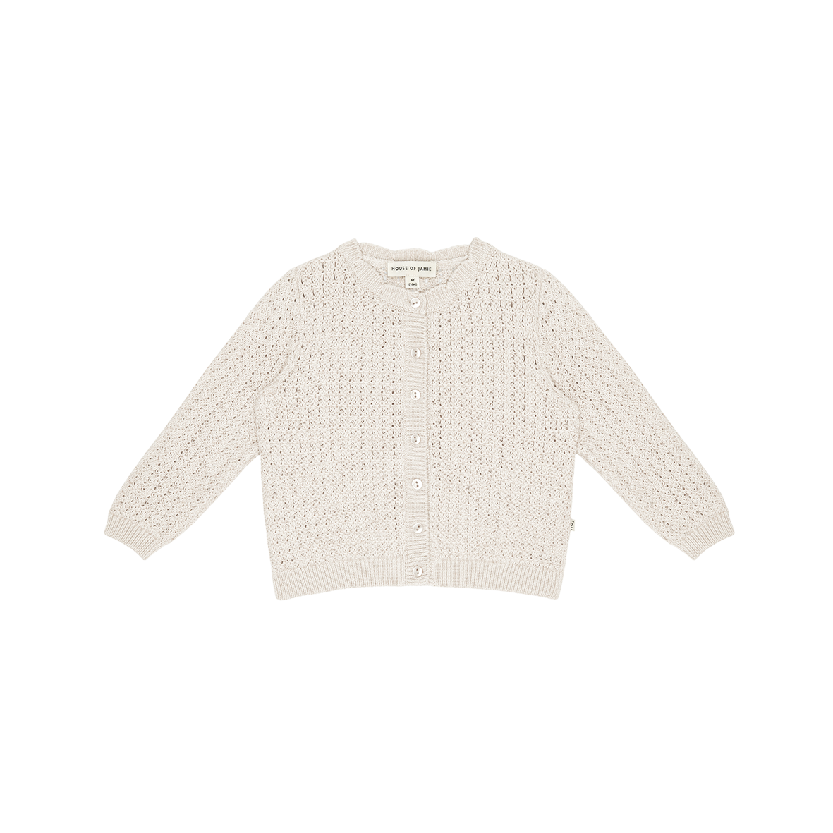 Knitted Girls Cardigan Marshmallow