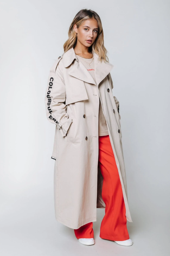 Kaia Oversized Trenchcoat Light Sand