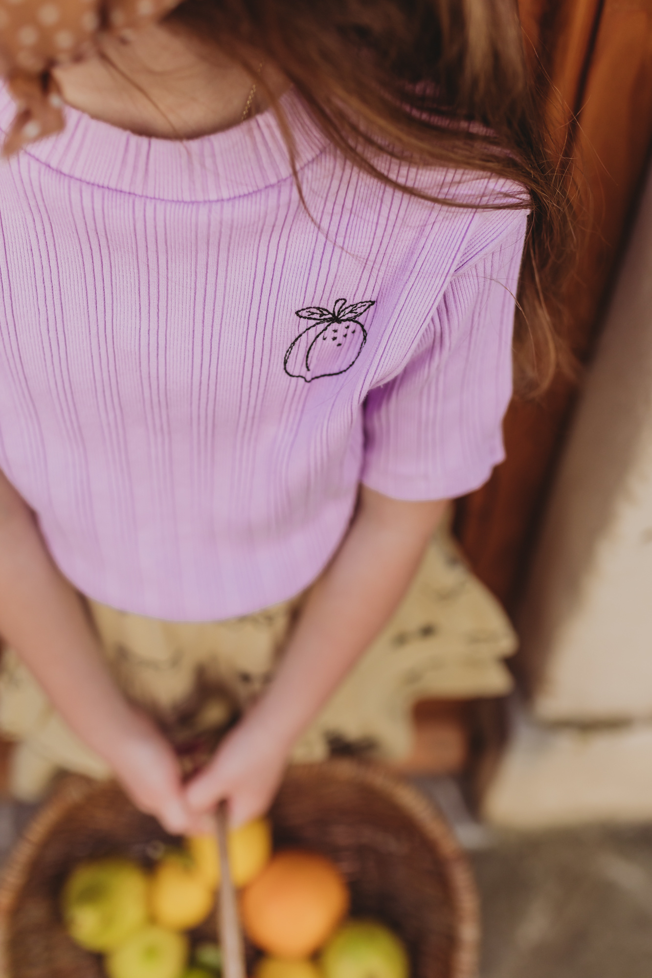 Turtleneck T-shirt tutti frutti