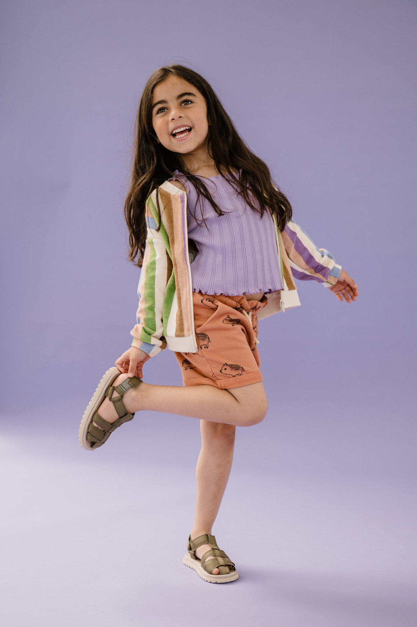 Strap rib top lilac breeze