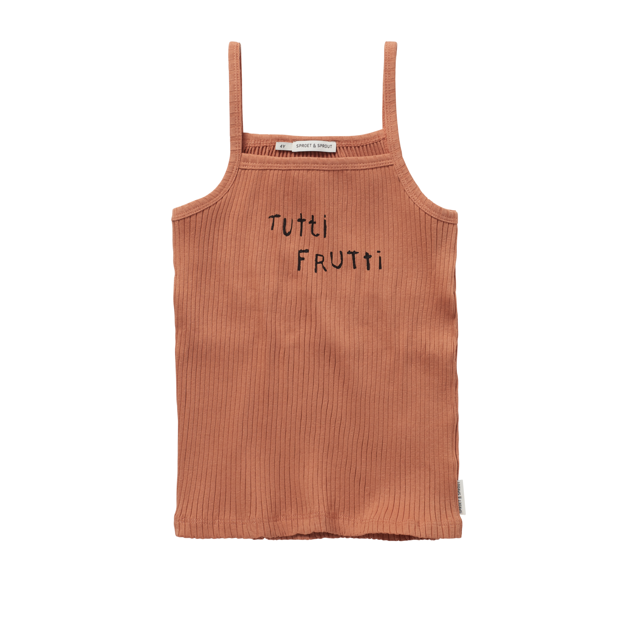 Strap rib top tutti frutti