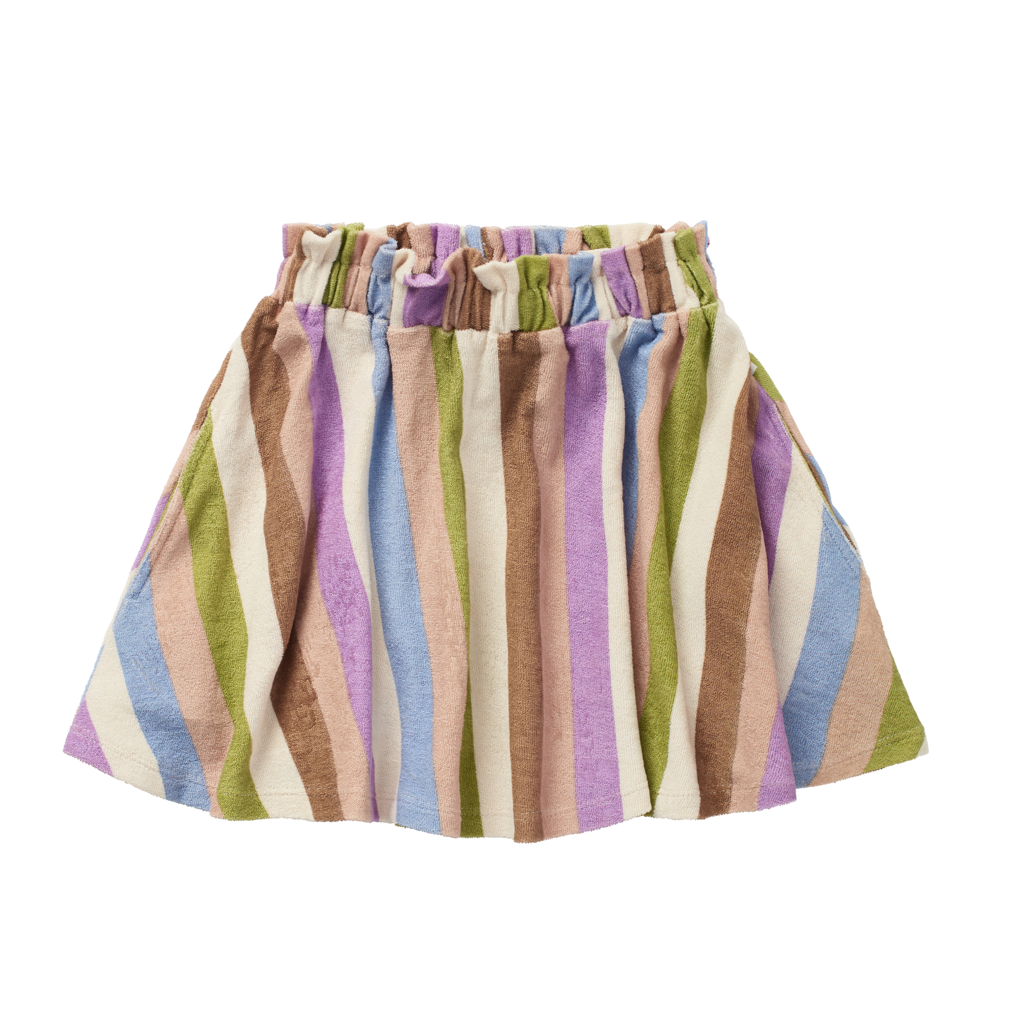 Paperbag skirt stripe print