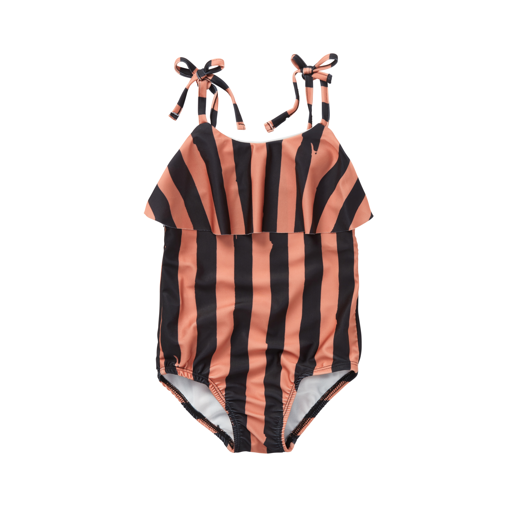 Swimsuit straps painted stripe print