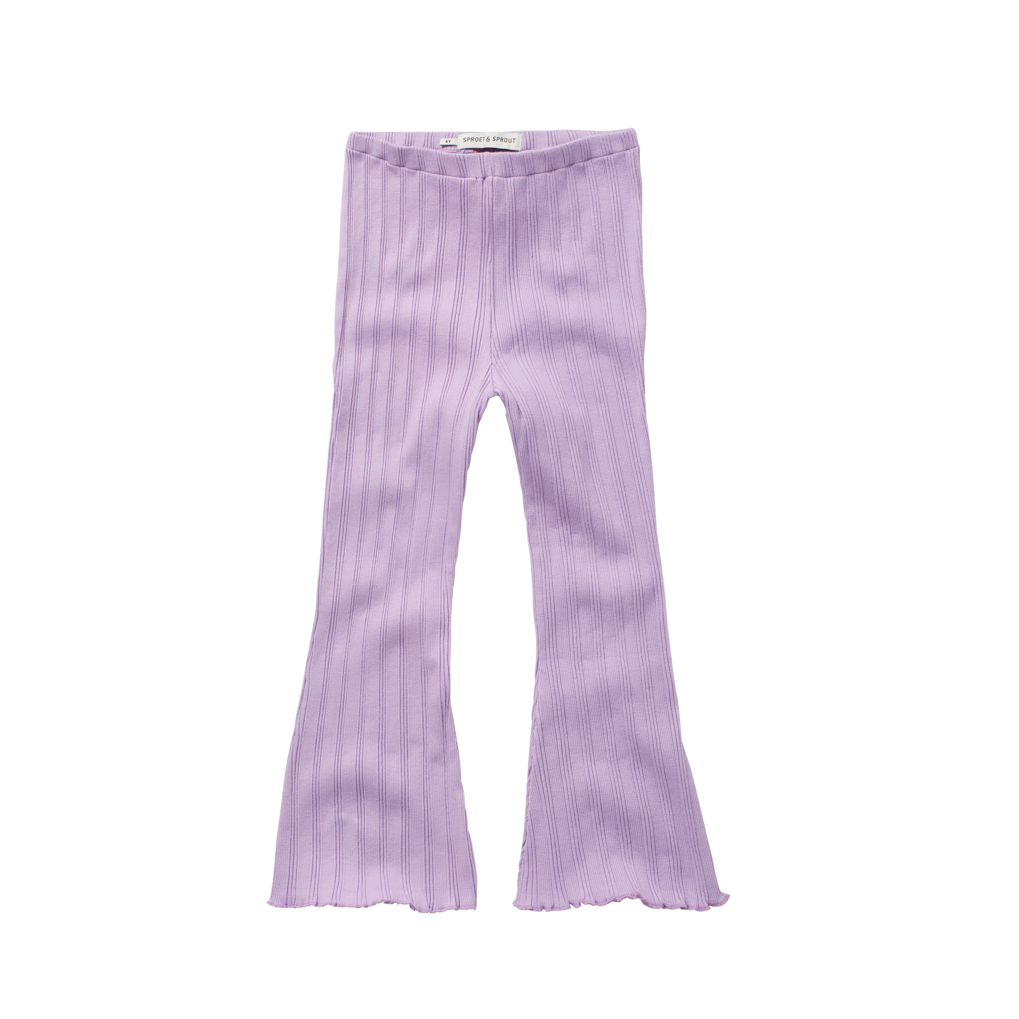 Flare pants rib lilac breeze