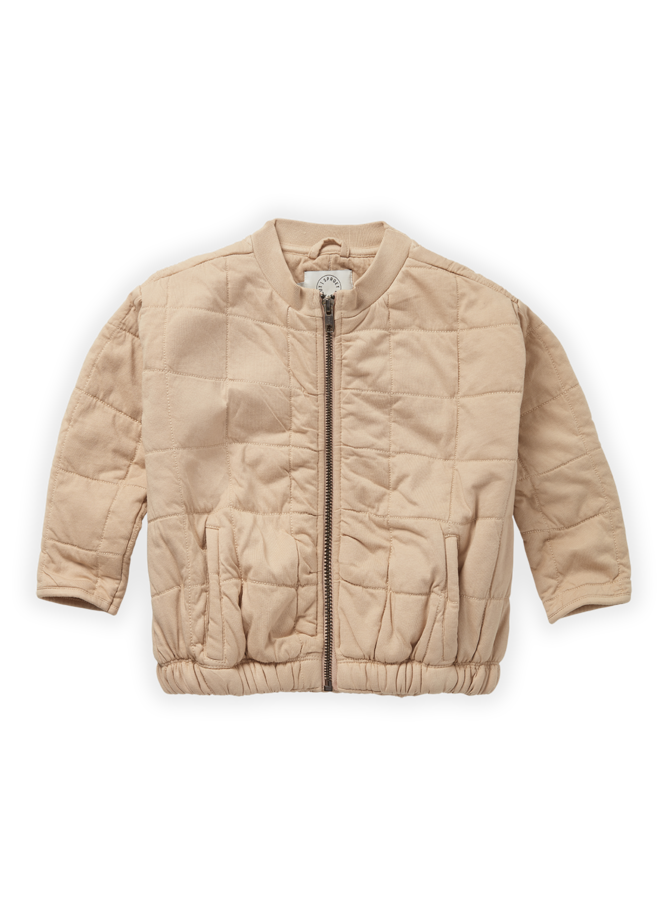 Quilted sweat Jacket biscotti