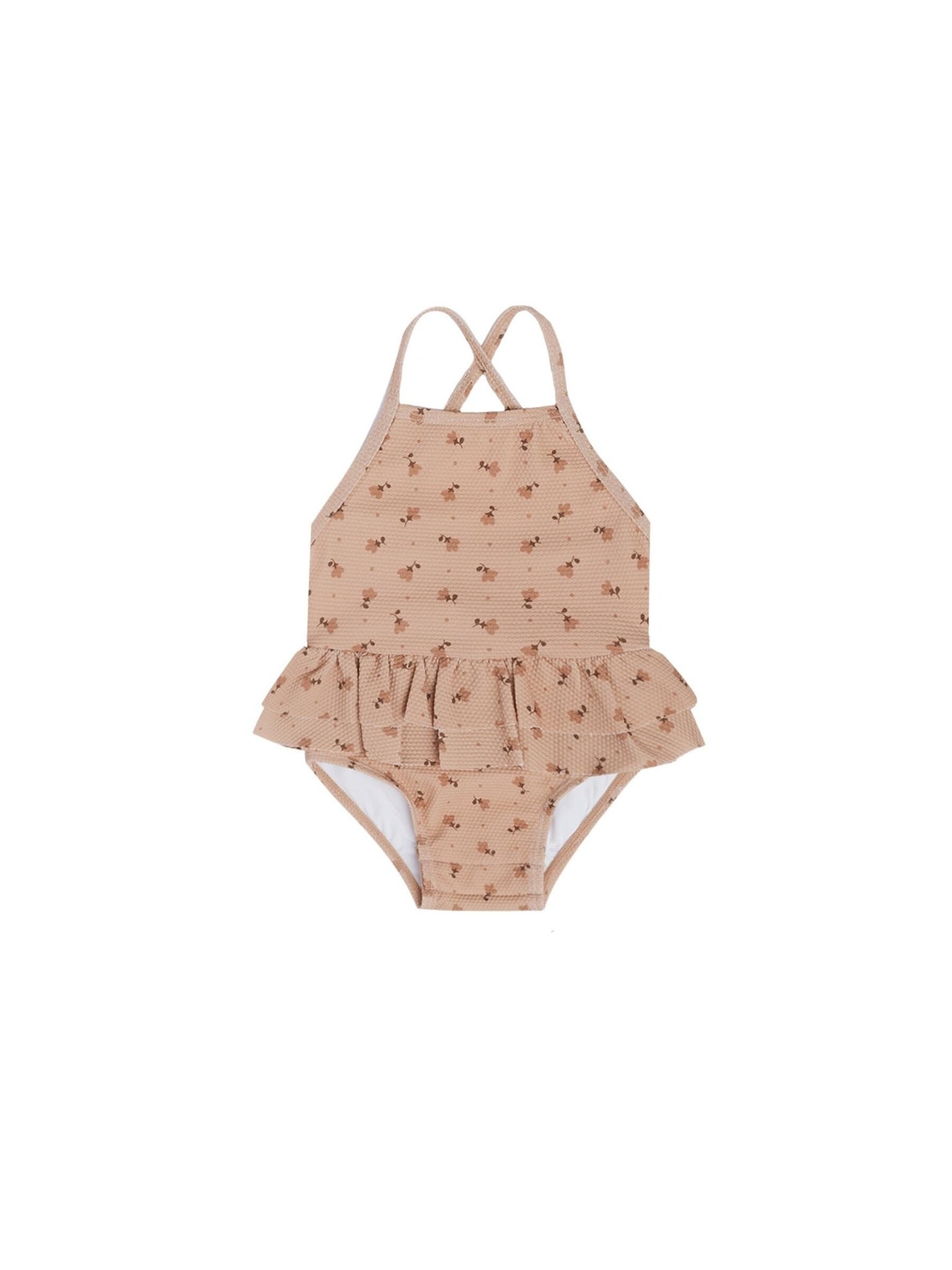 ruffled one piece swimsuit | tulips