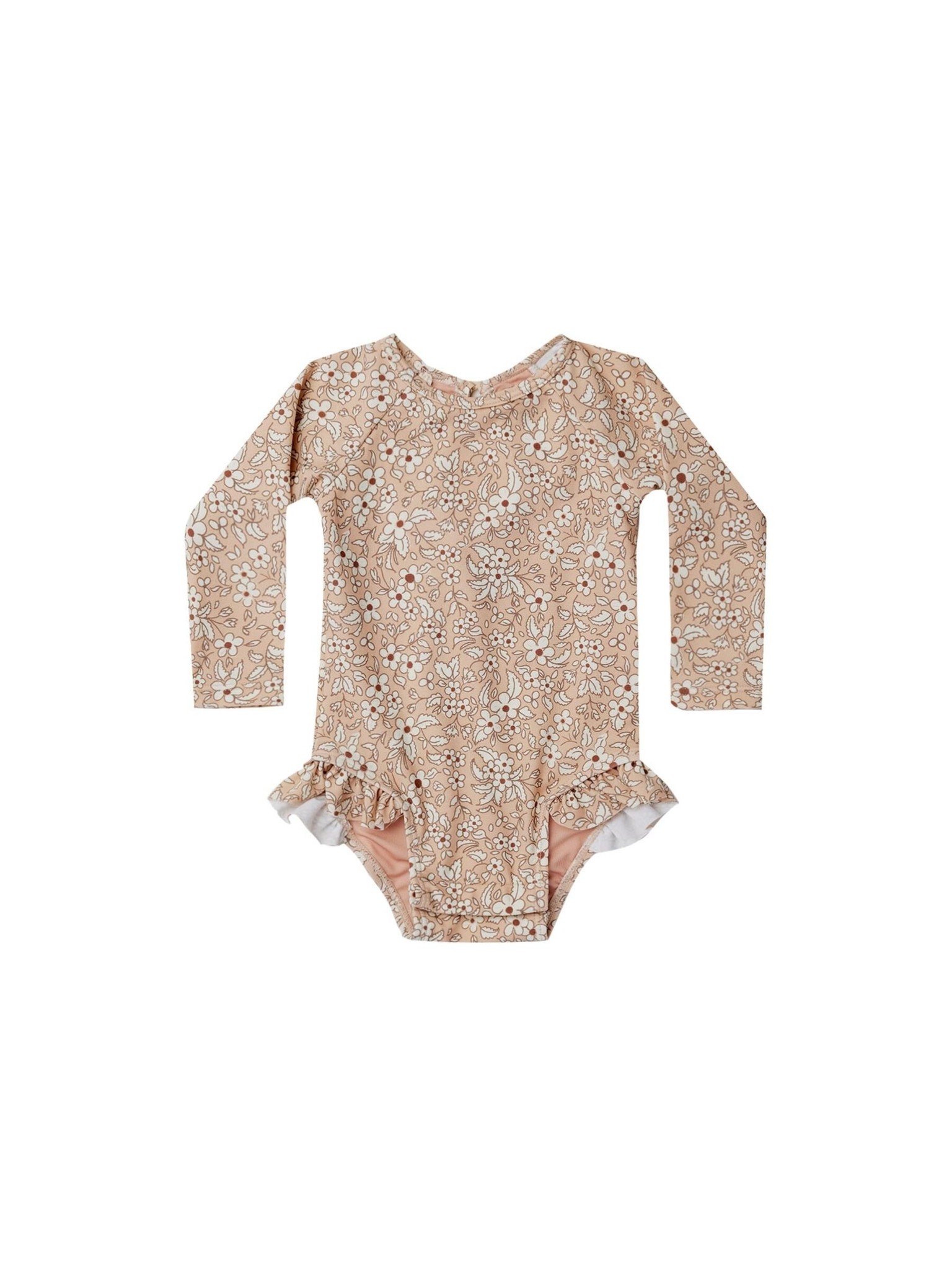 one piece girls rashguard | apricot floral