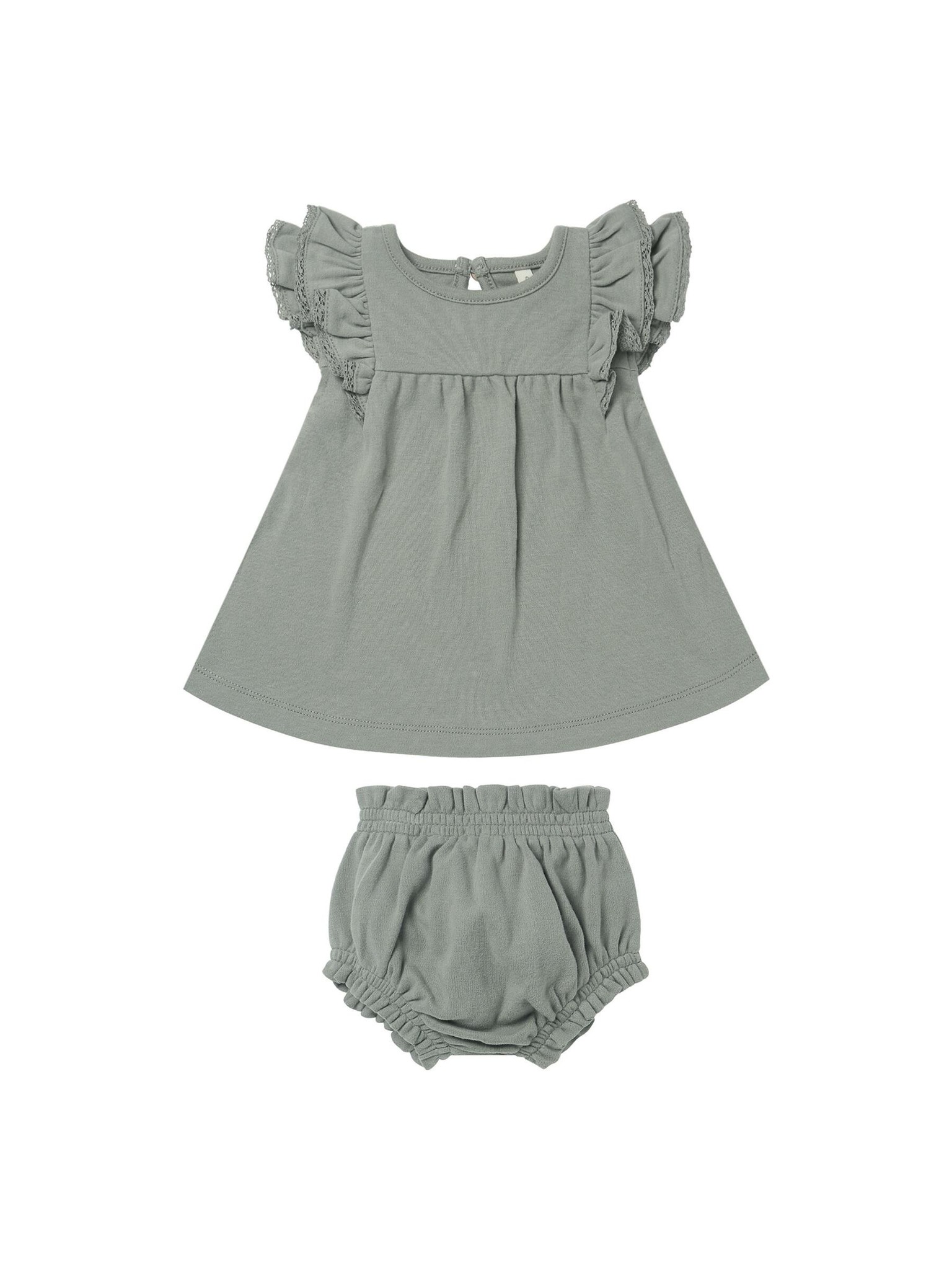 flutter dress + bloomer | sea green