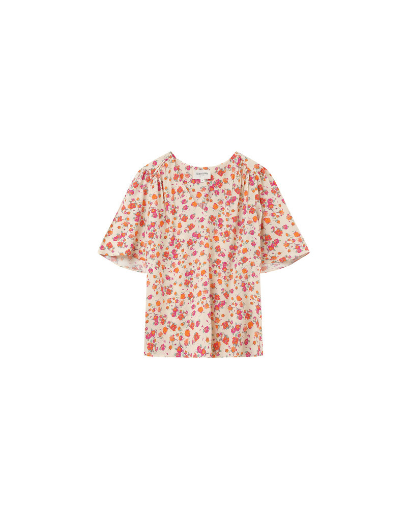 Jules Woven Top Beige