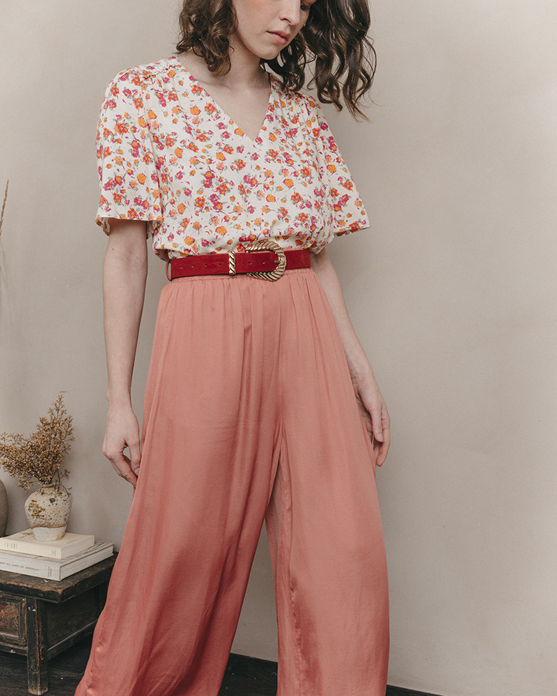 Jules Woven Top Beige