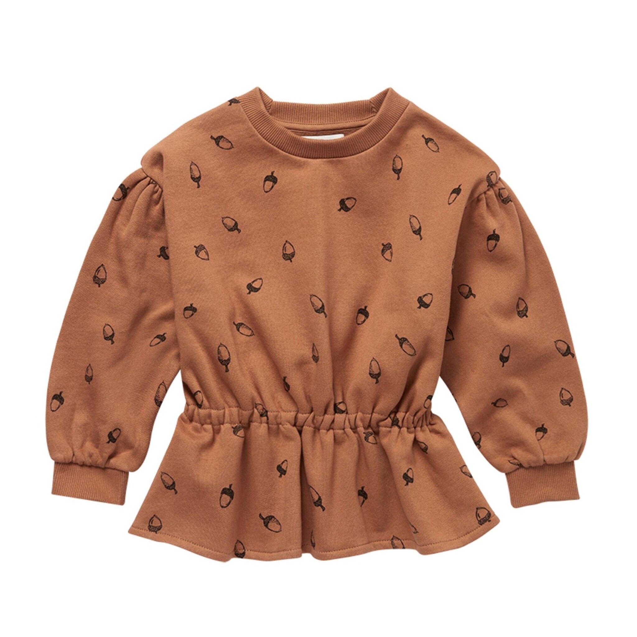 Sweatshirt peplum Acorn print