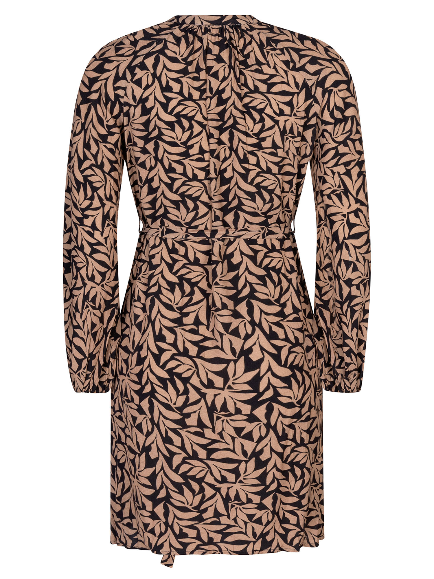 Dress Loa Taupe leaves