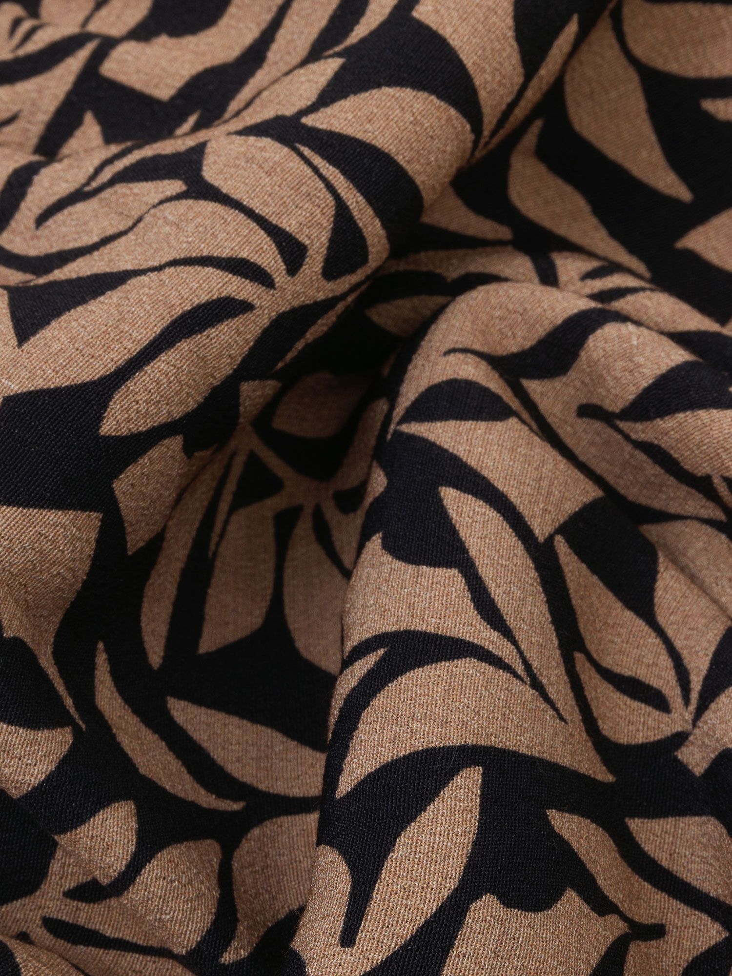 Dress Loa Taupe leaves
