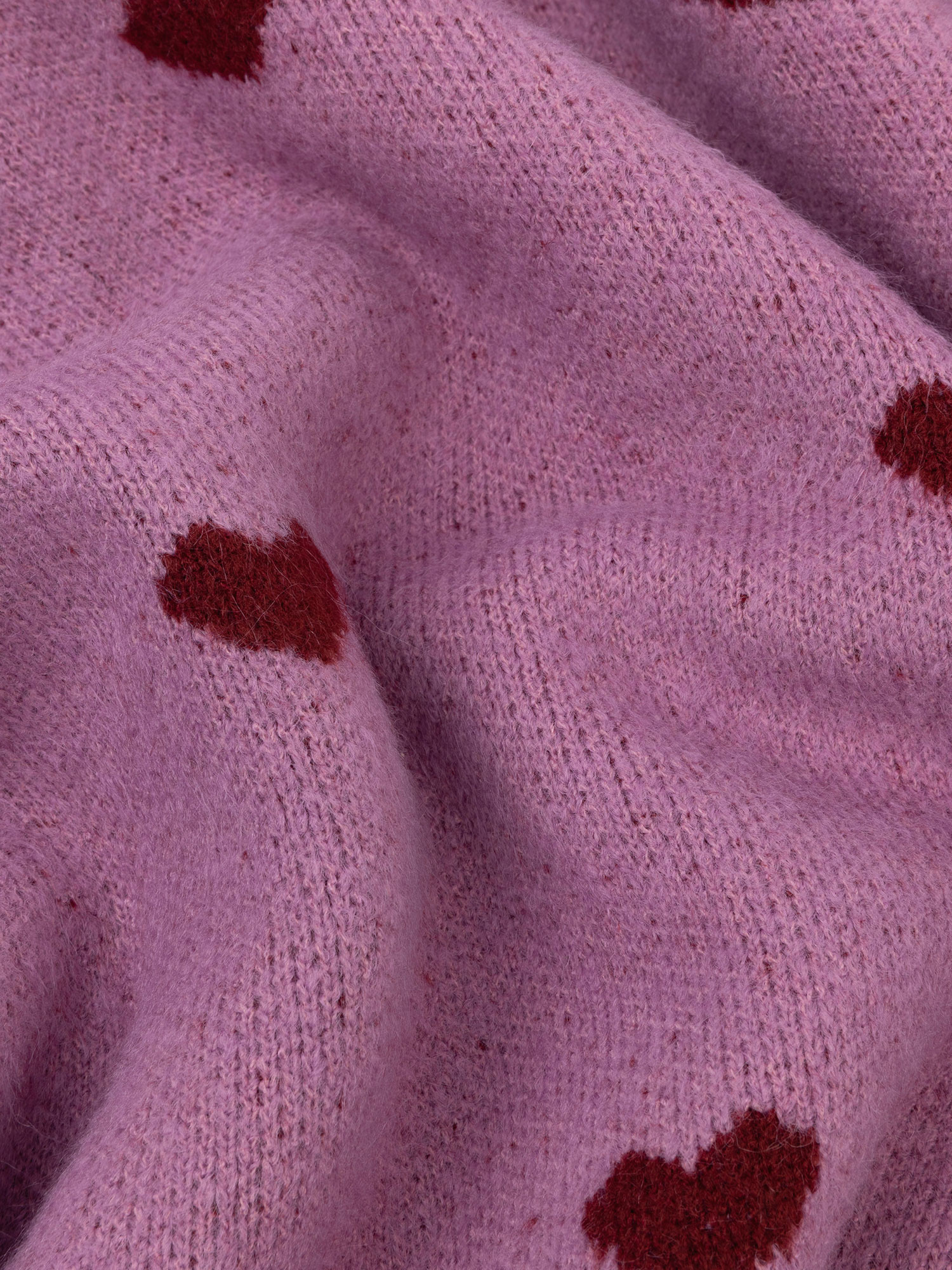 Knitted Sweater Luv Dusty purple/wine red
