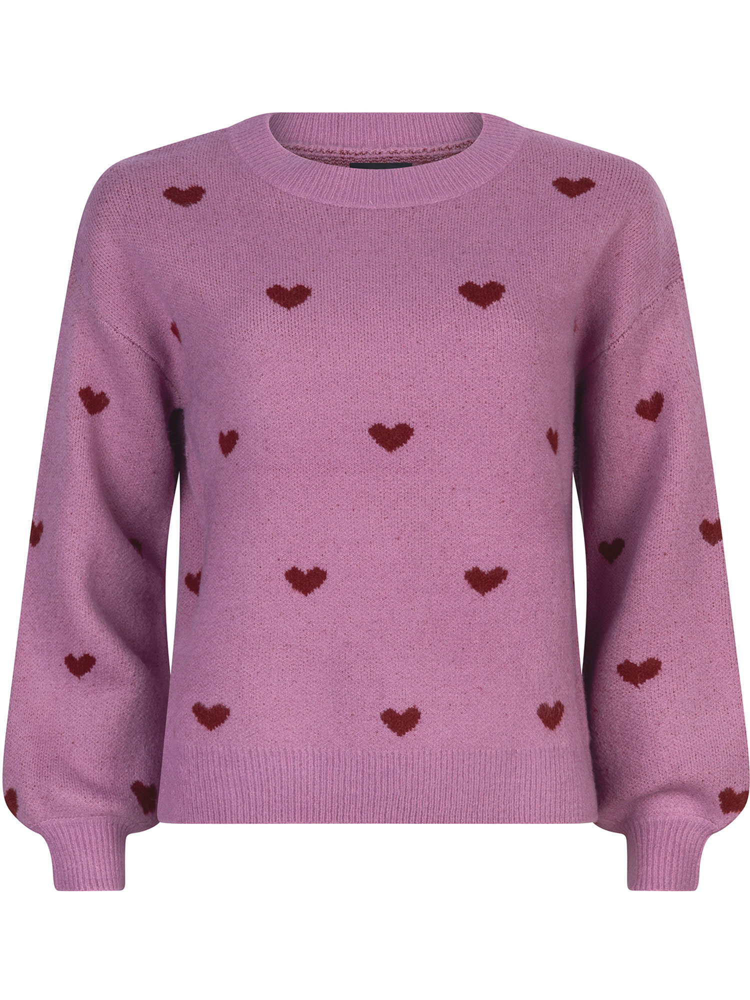 Knitted Sweater Luv Dusty purple/wine red