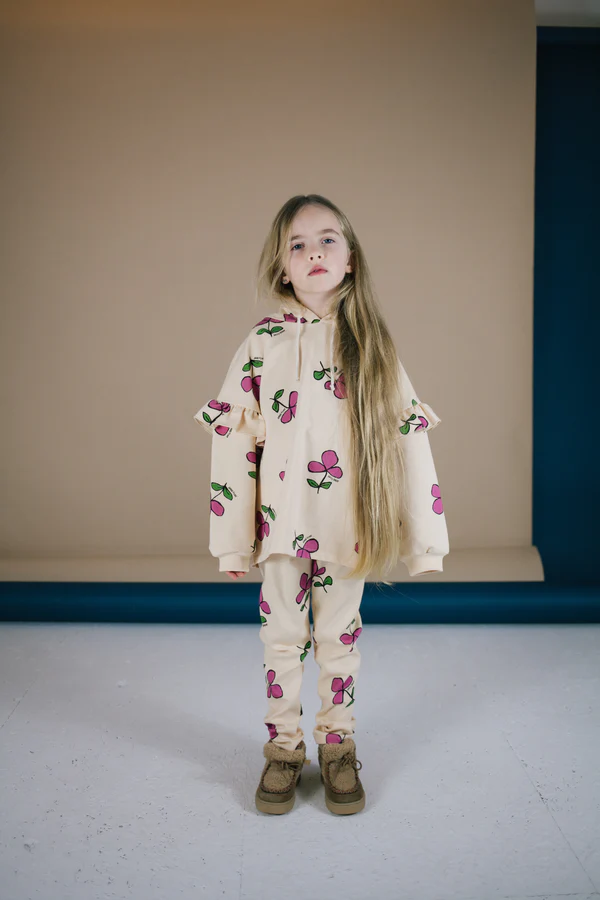 Daily flower pants gray sand