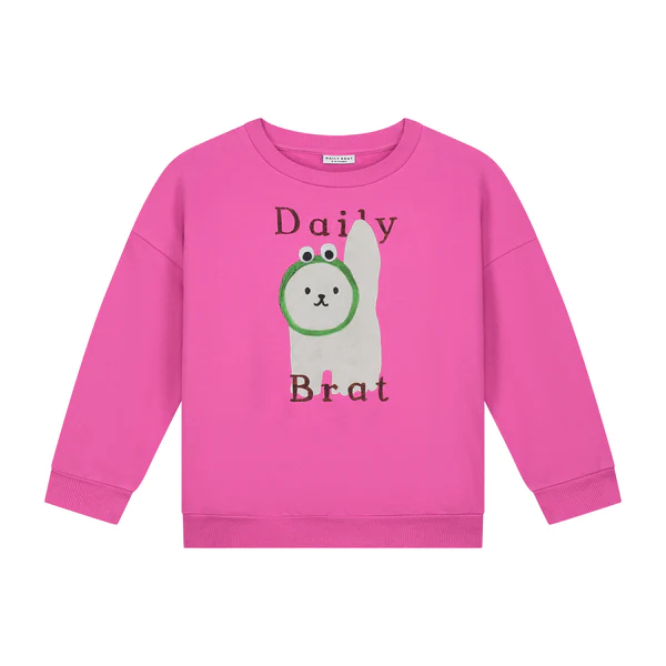 Cosy cat sweater rose violet