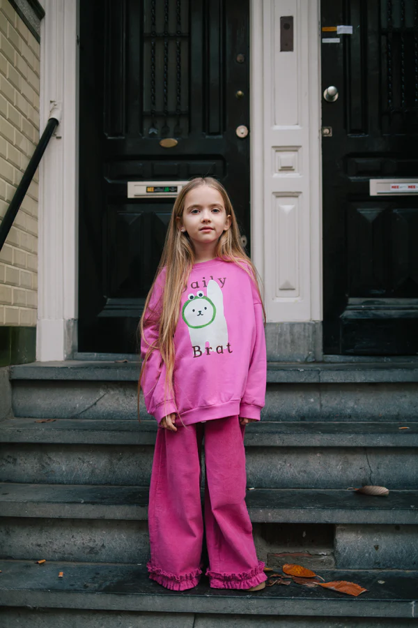 Cosy cat sweater rose violet