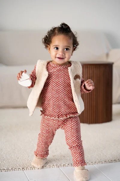 Plush Baby Bodywarmer Oatmeal