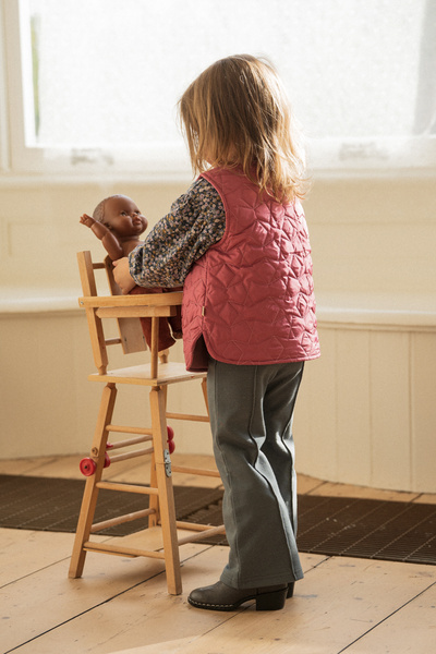 Quilted Bodywarmer Vintage Rose